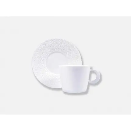Bernardaud-Ecume Mat Beyaz Çay Fincanı Ve Tabağı-30205550