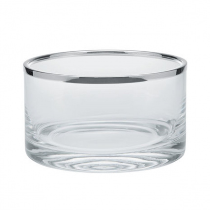 Ercuis-Eclat Silvertone Glass Bowl 18 Cm-30011816