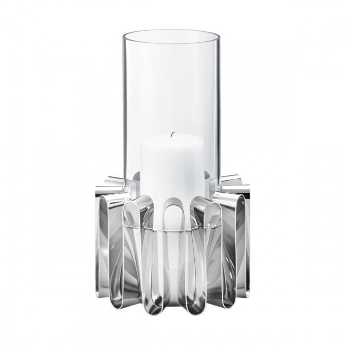Georg Jensen-Frequency Hurricane Glass Candle Holder-30198074