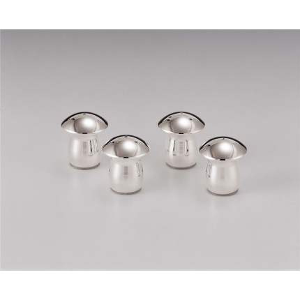 Greggio-Silver Plated 4-Piece Salt and Pepper Shaker-30201354