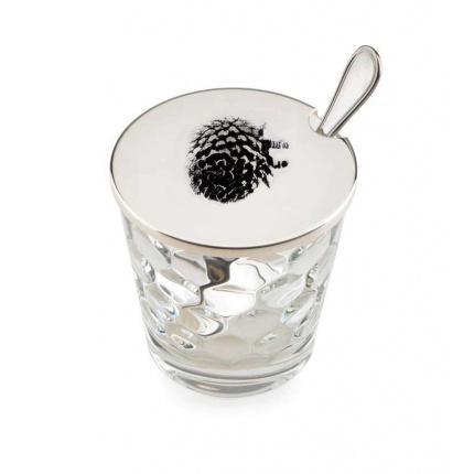 Greggio-Raspberry Glass Jam Jar with Silver Lid-30085817