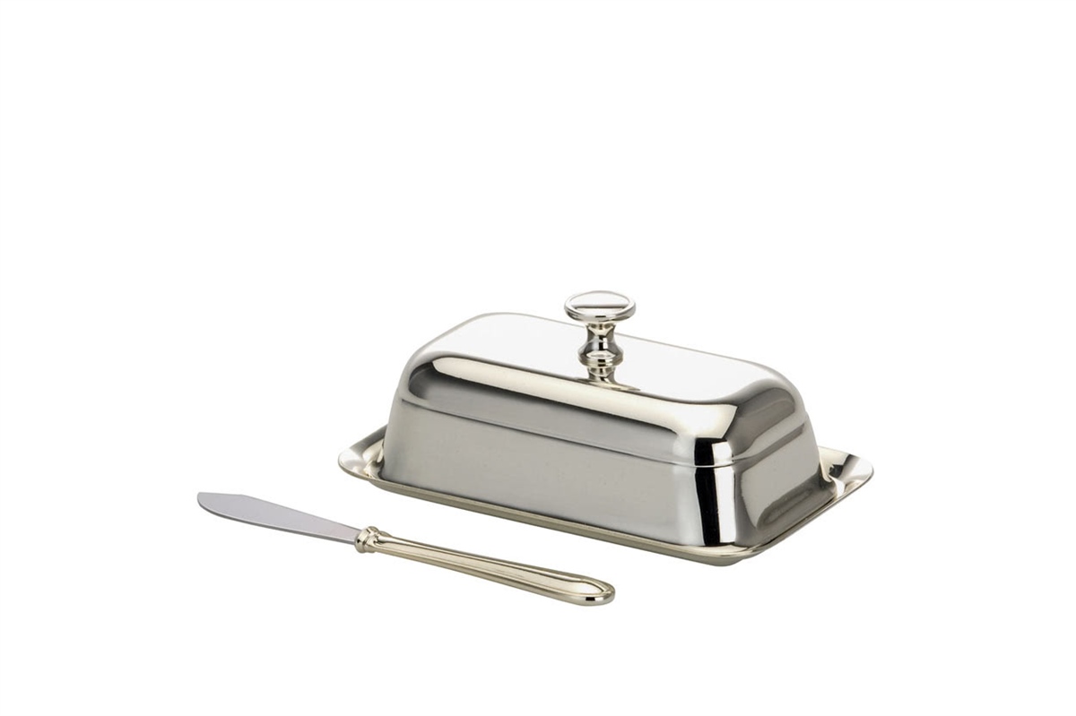 Hermann Bauer-Silver Rectangular Butter Serve and Knife-30212015