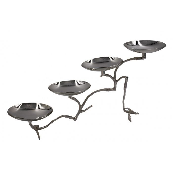 Kaf Design-Silver Branched 4 Small Cookie Holder-30181540