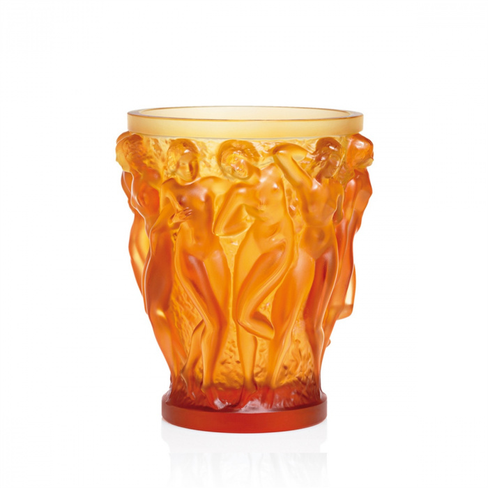 Lalique-Bacchantes Vase Amber-30003262