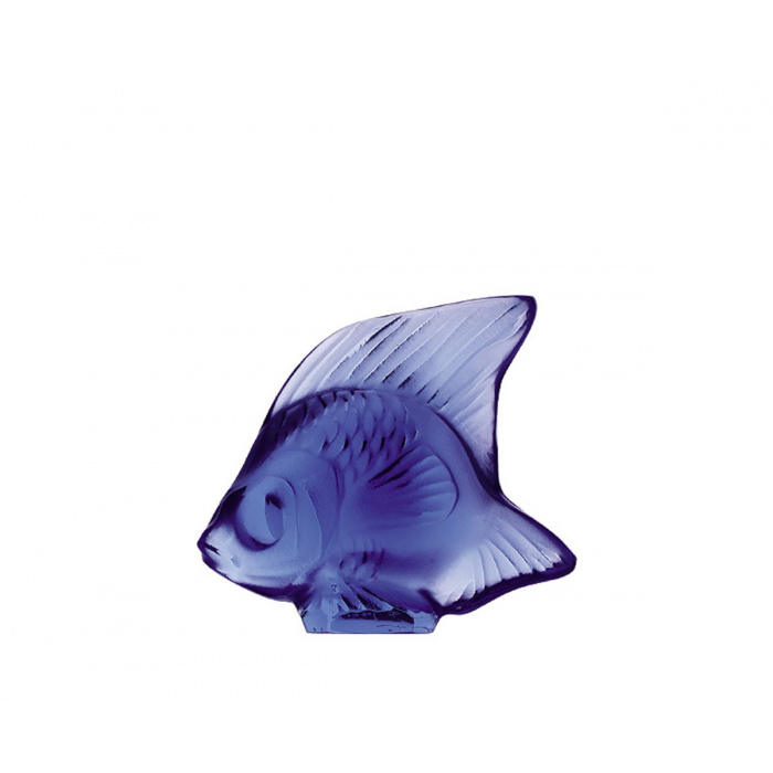 Lalique-Fish Sculpture Crystal Blue-30009585