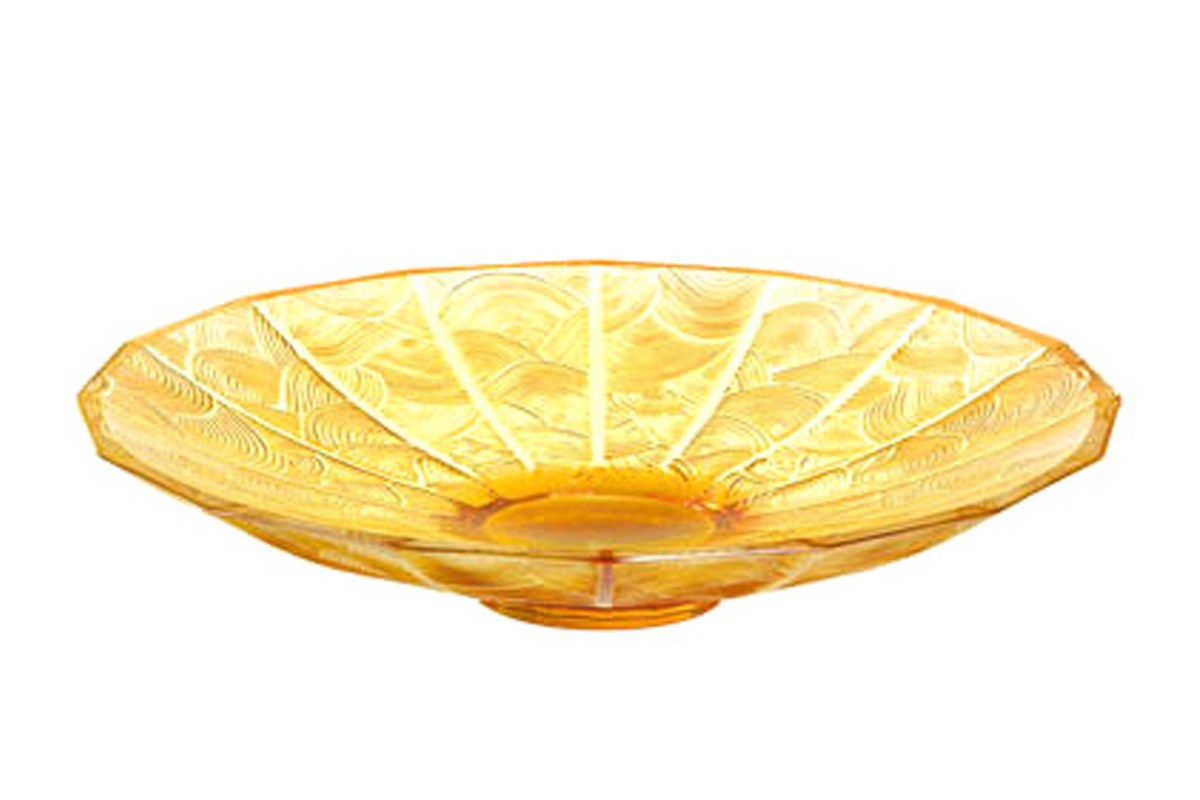 Lalique-China Mood Amber Plate-30183551