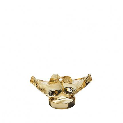 Lalique-Love Birds Bird Object Gold-30001367