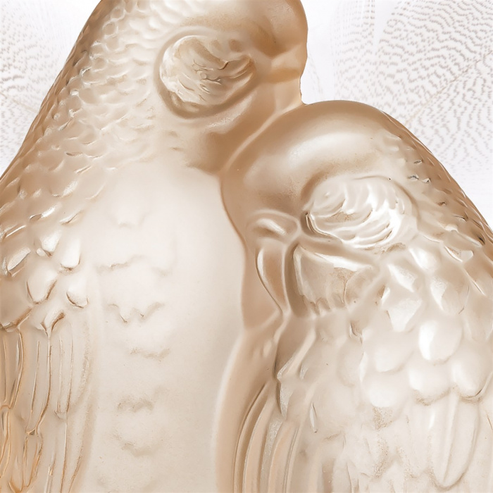 Lalique-Perruches Parakeet Statue Gold-30095892