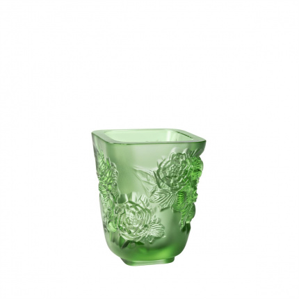 Lalique-Pivoines Vase Green-30213814