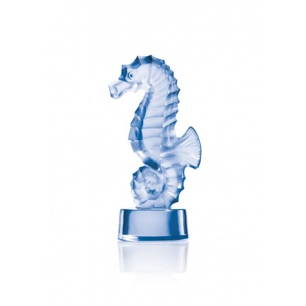 Lalique-Sea Horse Blue Decorative Object-30001381