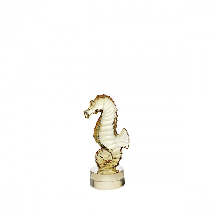 Lalique-Seahorse Gold Decorative Object-30001398