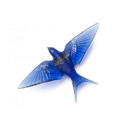 Lalique-Swallow Wings Down Sculpture Blue-30179172