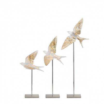 Lalique-Flying Bird Pedestal Large Size-30179202