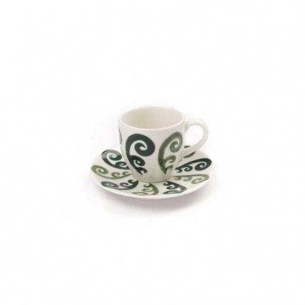 Themis Z-Athenee Peacock Green Espresso Cup and Saucer-30206786