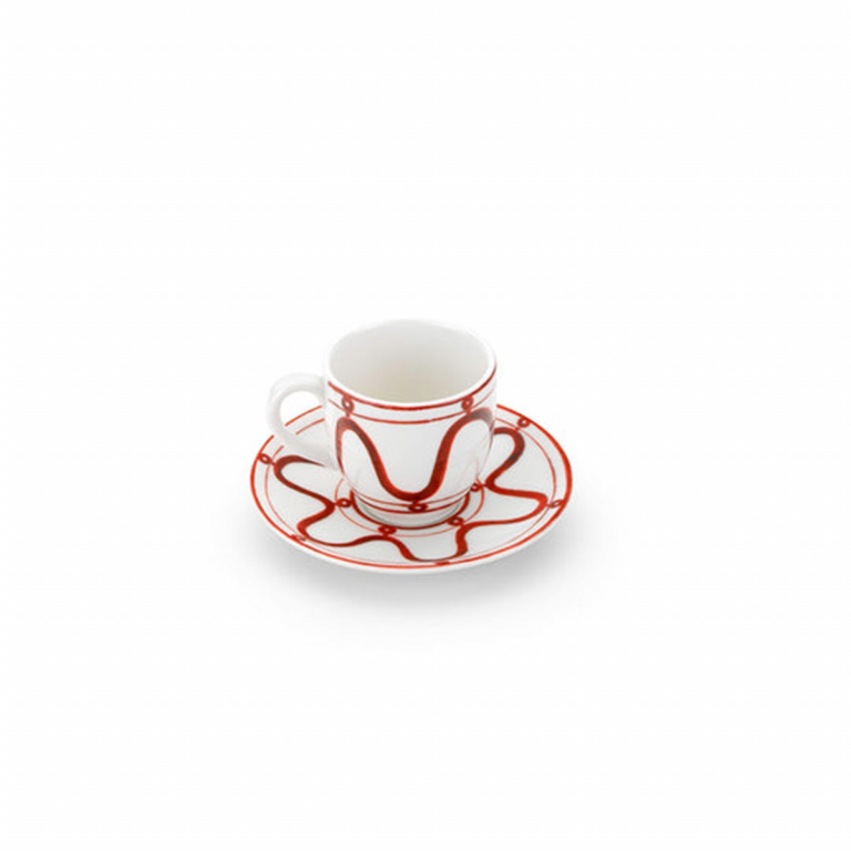 Themis Z-Serenity Red Espresso Cup and Saucer-30203334