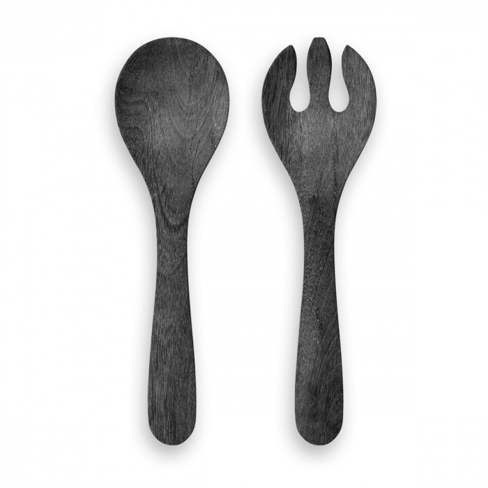 Thunder-Faux Real Blackened Wood 2-Piece Service Set-30190733