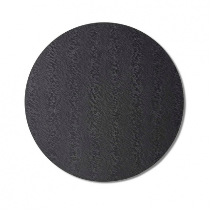 Esma Dereboy-Round Leather Placemat Black-30184862