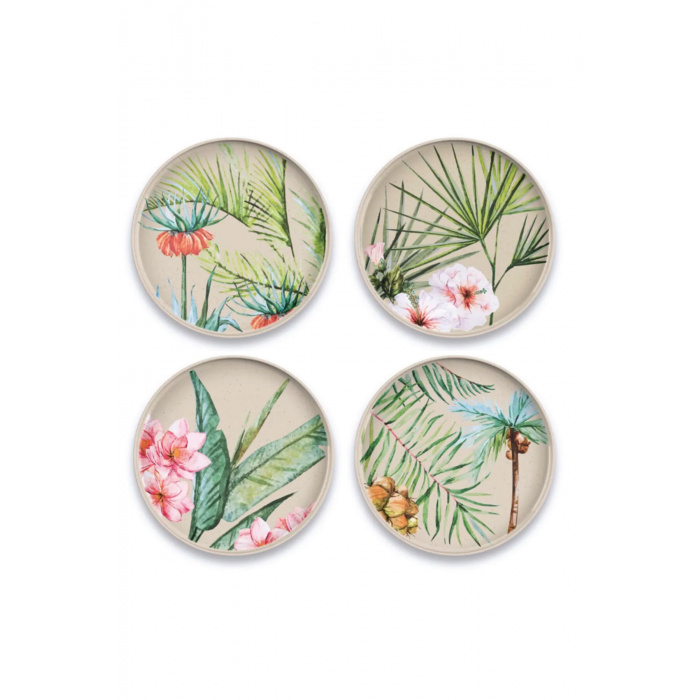 Thunder-Palermo Tropical 4-Piece Salad Plate-30190788