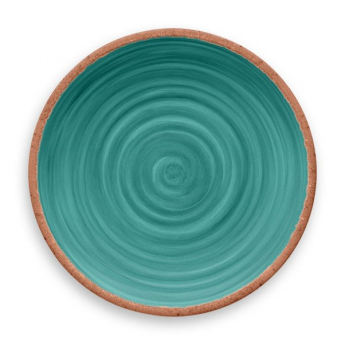 Thunder-Rustic Swirl Turquoise Dinner Plate-30190337