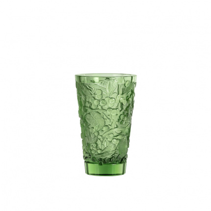 Lalique Merles Raisins Vase Ms Green 30225329