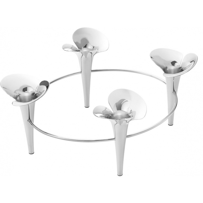 Georg Jensen-Bloom Taper Candle Holder-30230750