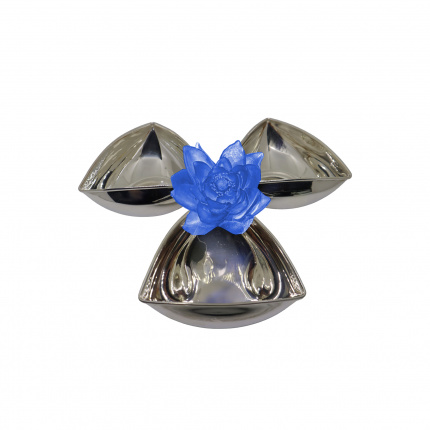 Sırmaison-Lotus Cobalt 3-Piece Triangle Cookie Holder Small Size-30231412