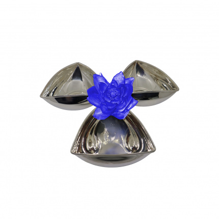 Sırmaison-Lotus Petrol Blue 3-Piece Triangle Cookie Holder Small Size-30231382