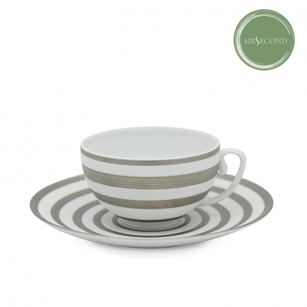 Sırsecond-J.L COQUET Hemisphere Platinum Stripes Tea Cup-SIRSECOND-26