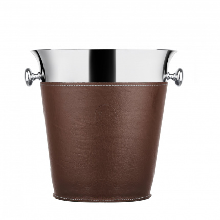 YAC Design-Black Leather Champagne Bucket-30232181