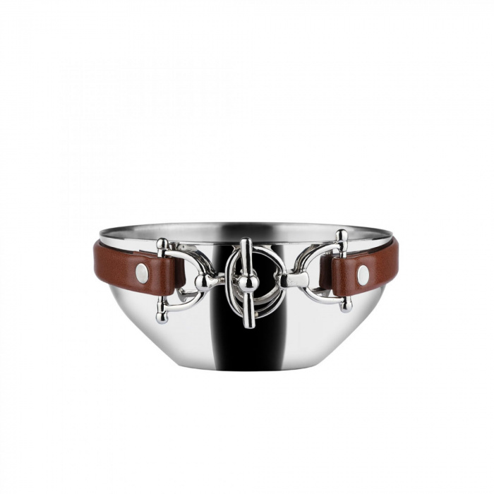 YAC Design-Taba Genuine Leather Band Steel Bowl-30232150