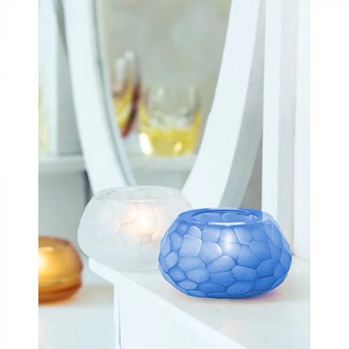 Moser-Lucy-Candle Holder-Aqua-1