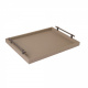 Aeris Design-Diamond Taupe Leather Small Tray-30235113