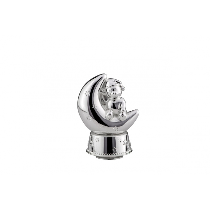 Hermann Bauer-Teddy Moon Silver Plated Music Box-30232716