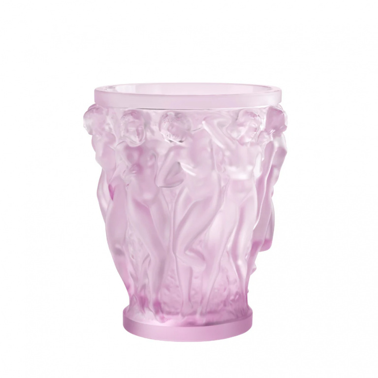 Lalique-Bacchantes Vase Pink-10801300