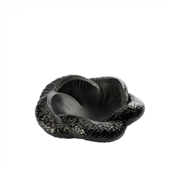 Lalique-Serpent Bowl Black-10786900