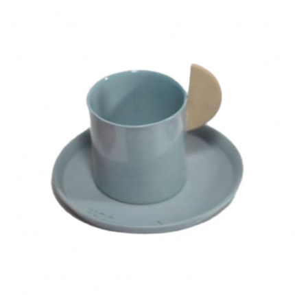 Nouin-One Light Blue Turkish Coffee Cup and Saucer-30219793