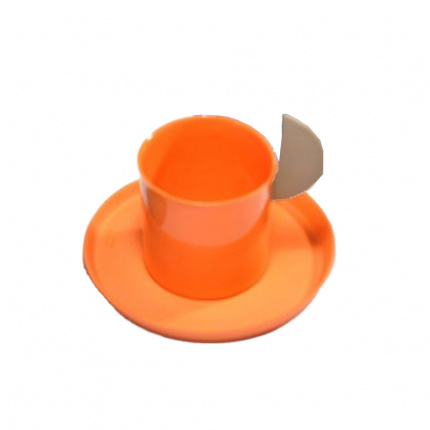 Nouin-One Peach Turkish Coffee Cup and Saucer-30219779