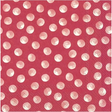 IHR-Piggy Dots Red Napkin-30236028