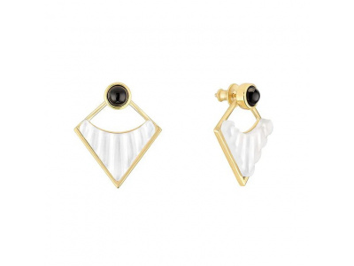 Lalique-1925 Clear & Black Küpe-30236257