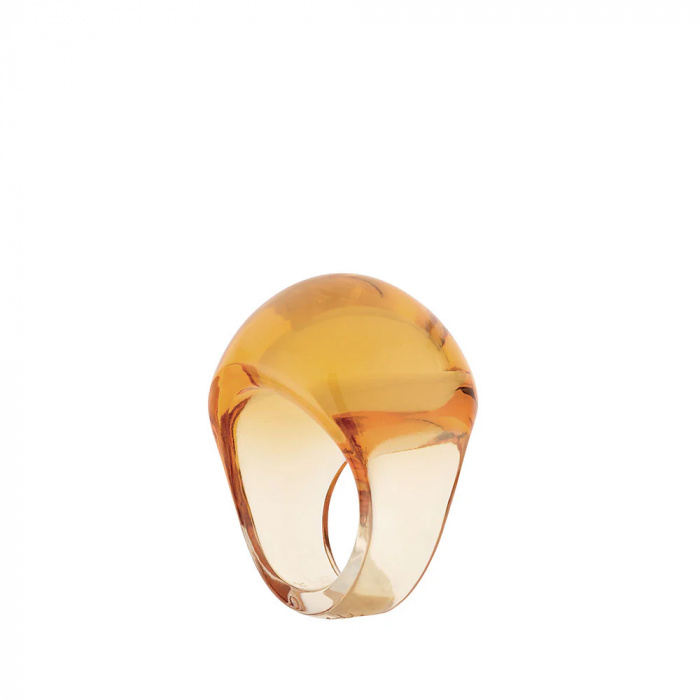 Lalique-Cabochon Amber Yüzük 55-30236981