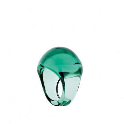 Lalique-Cabochon Patina Clear & Deep Green Yüzük 55-30236233