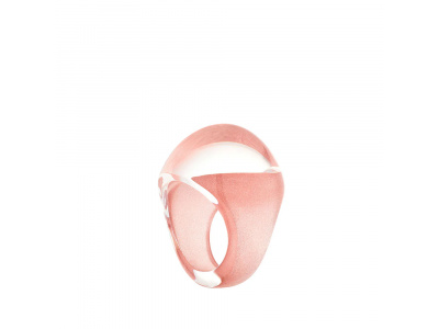 Lalique-Cabochon Patina Clear & Pink Yüzük 57-30236226