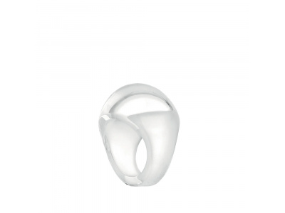 Lalique-Cabochon Patina Clear & White Yüzük 57-30236158