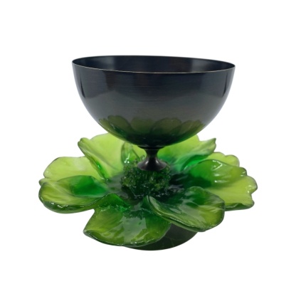 Unique by AV-Mermer Kaideli Antrasit Çiçek Figürlü Kase L-30239678