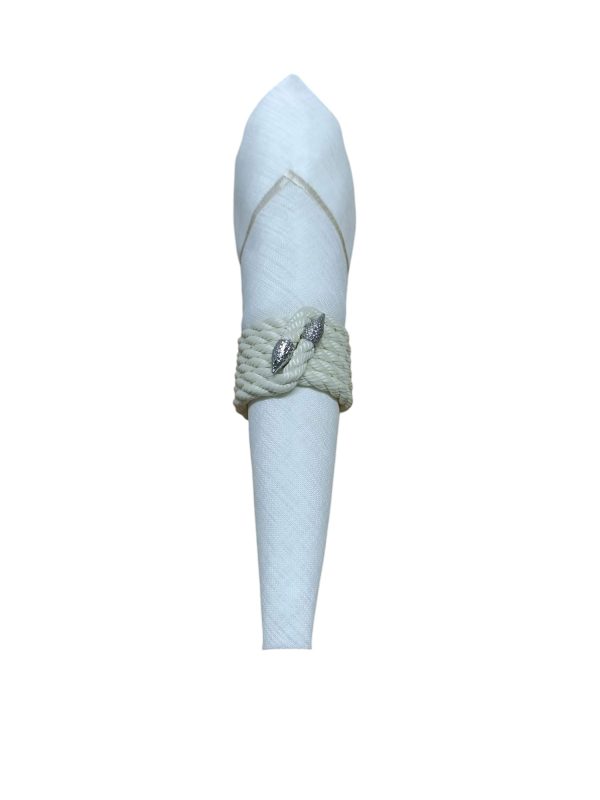 CaptainRA-Peçete Halkası Krem-30241855