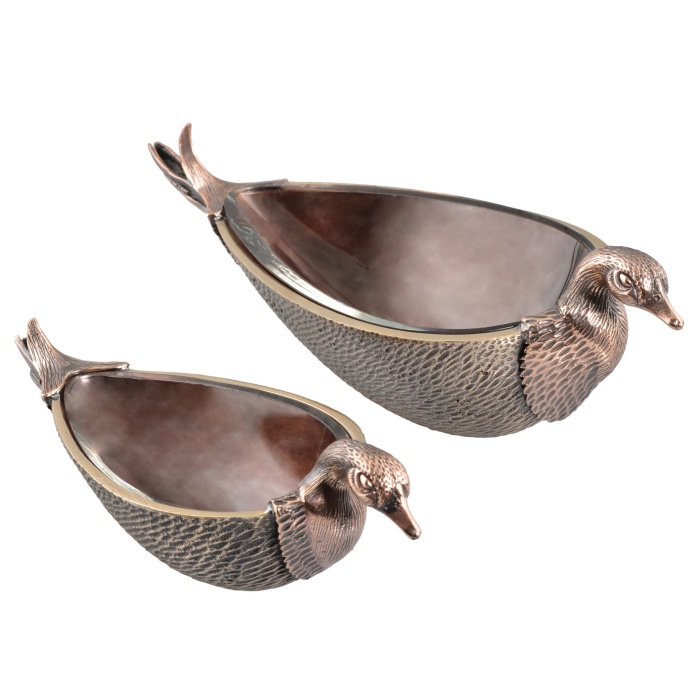 Urart-2'li Ördek Füme & Bronz Çerezlik-30242944