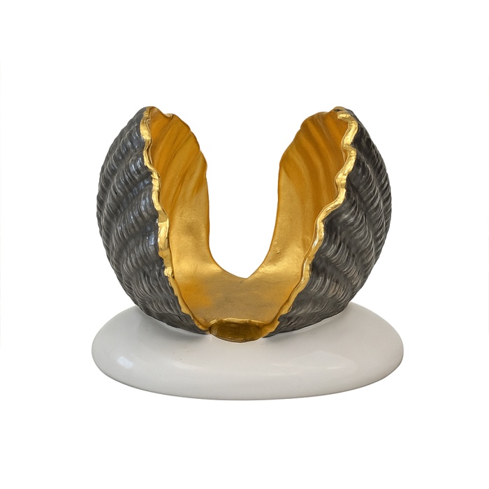 Urart-İstiridye Beyaz & Bronz Peçetelik-30242722