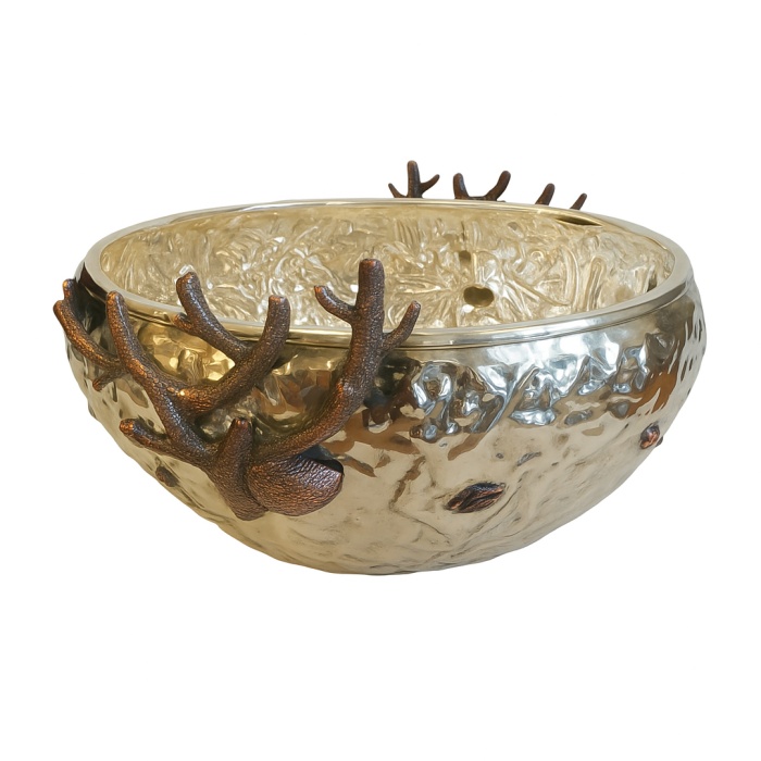Urart-Mercan Bronz Kulplu Gümüş Kaplama Çanak-30242906
