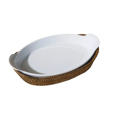 King Zoo-Gondol Rattan Fırın Kabı Shine Honey Brown-30243590