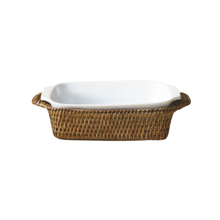King Zoo-Mini Dikdörtgen Rattan Fırın Kabı Shine Honey Brown-30243736
